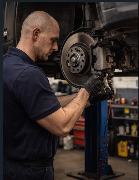 Professional vehicle repair work being performed at Billy's Automotive Solutions garage in Newcastle